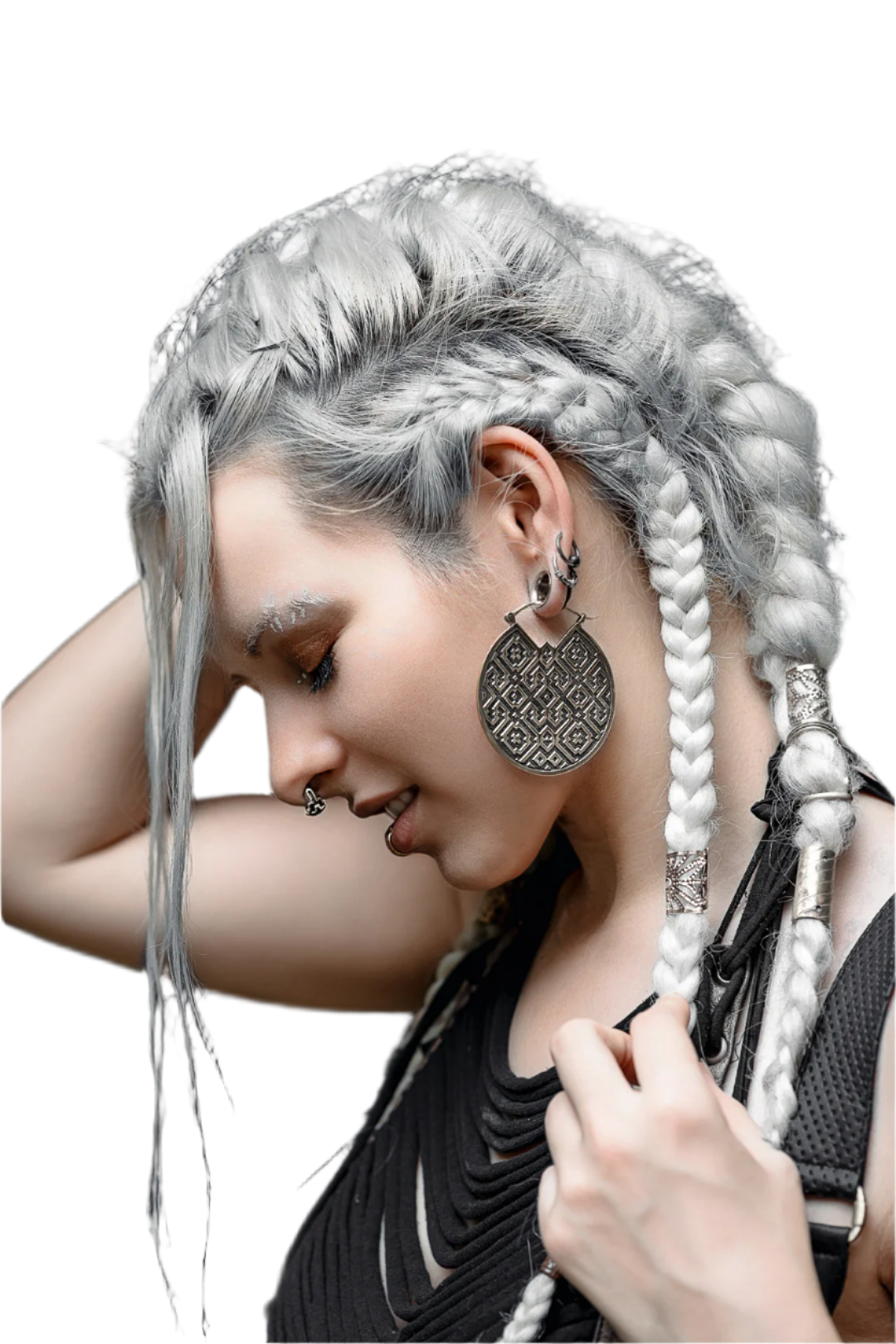 AYA Septum Clicker Shipibo Pattern Silver 925 | 16 gauge